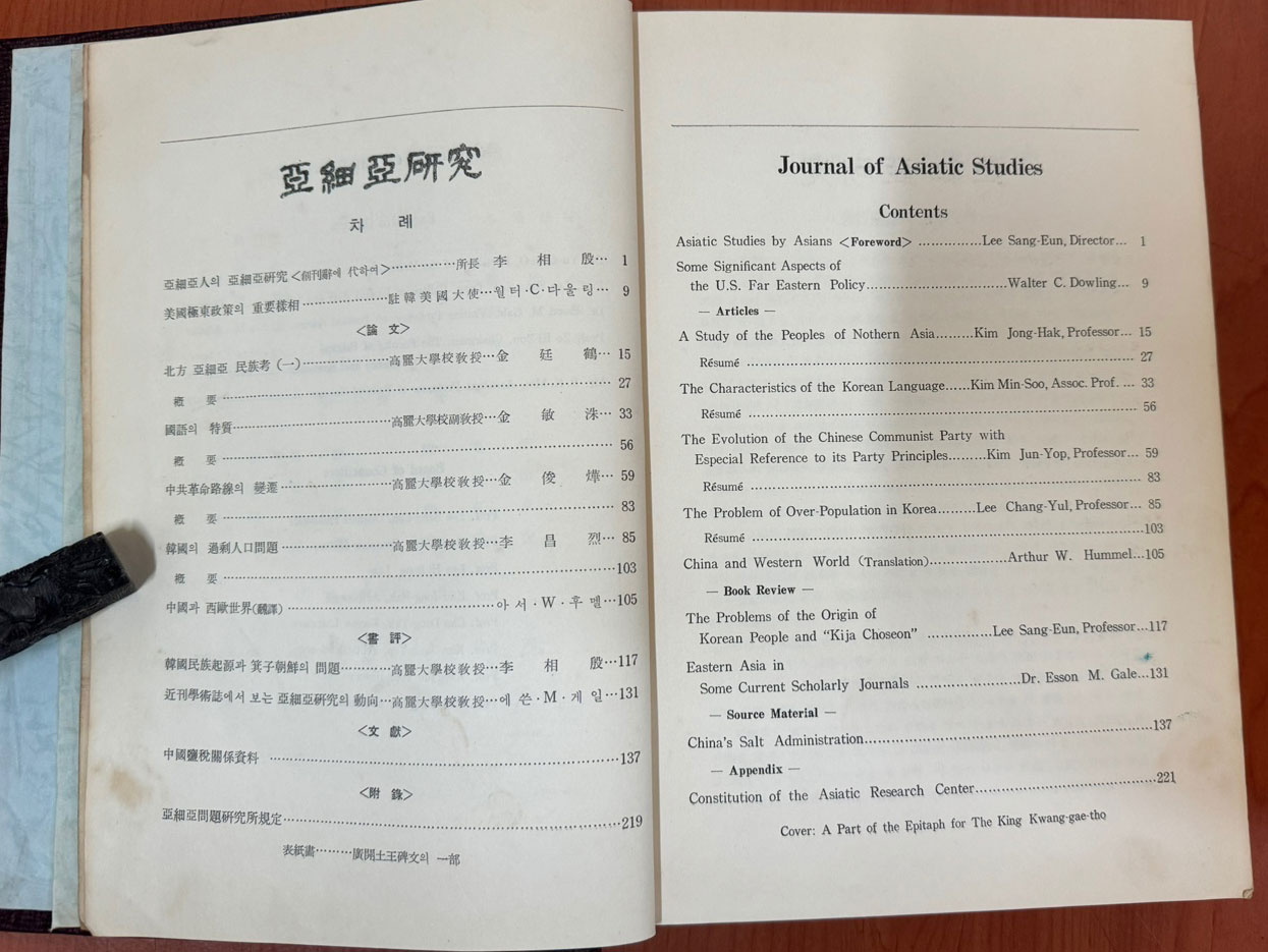 亞細亞硏究 아세아연구 창간호 부터~60호까지 전30권 합본호