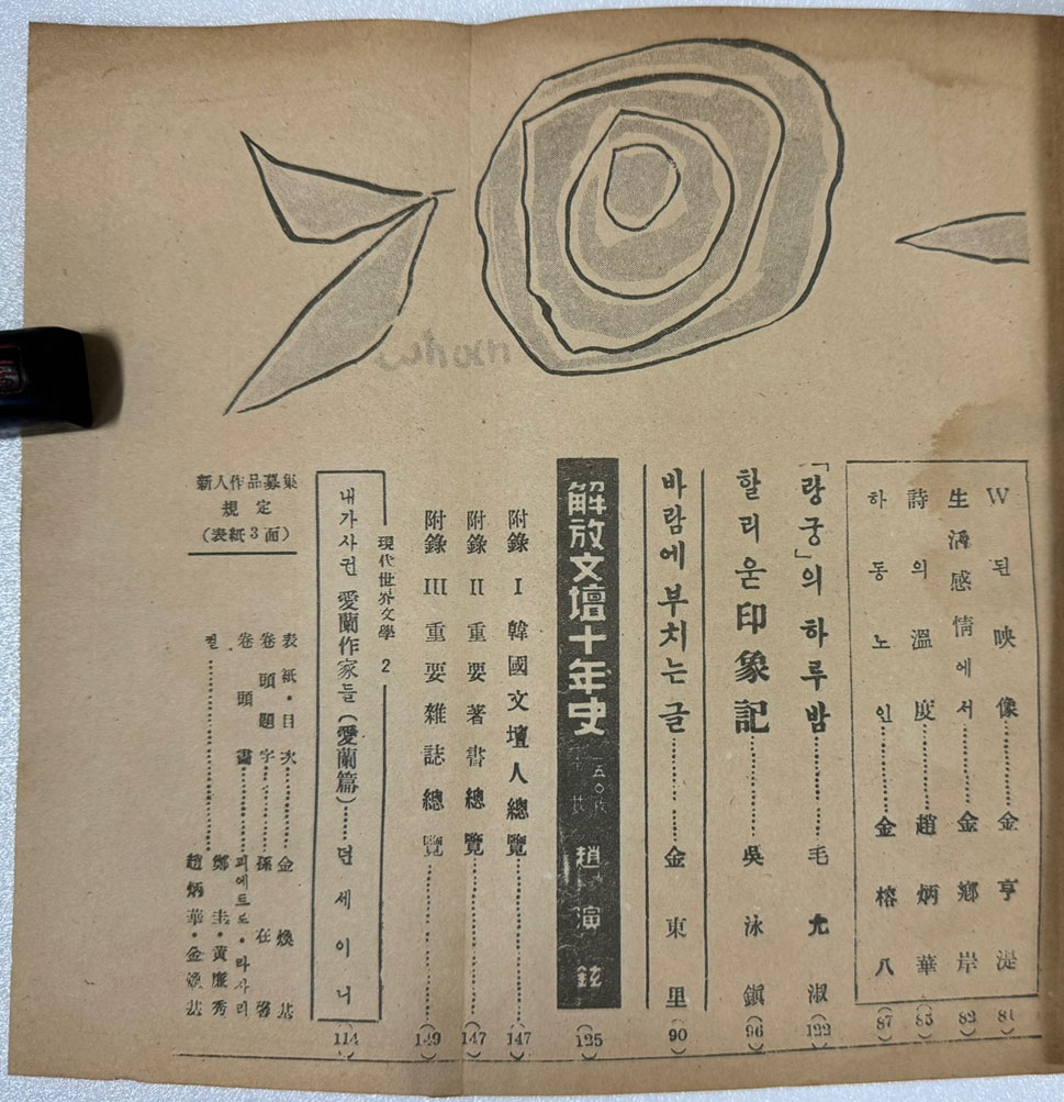 문학과예술 1954년 06월호 제1권 제2호 통권2호 / 문학예술사 / 150페이지