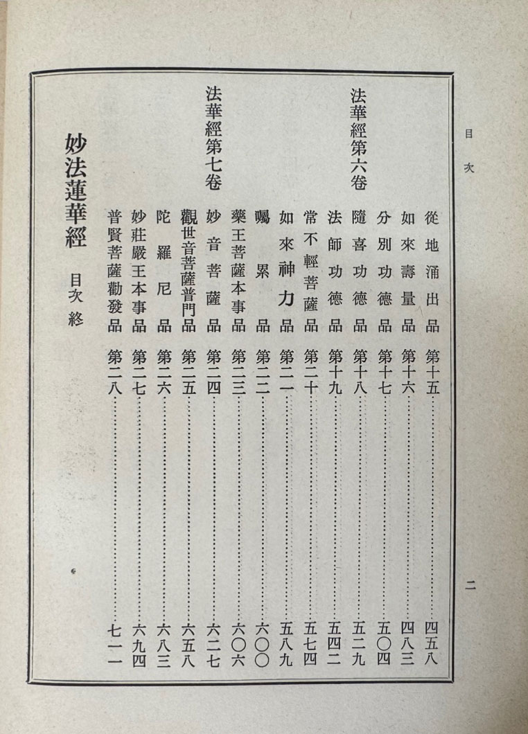 묘법연화경 전7권 한문본. 한글본 단책 / 고령산 도솔암 / 1976년 재판 / 1216 페이지