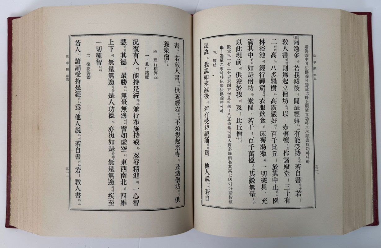 묘법연화경 전7권 한문본. 한글본 단책 / 고령산 도솔암 / 1976년 재판 / 1216 페이지