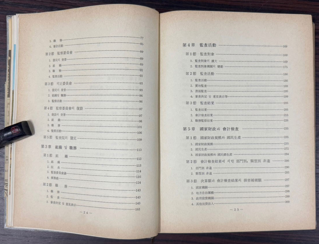 감사원사 / 1973년 초판 / 527 페이지