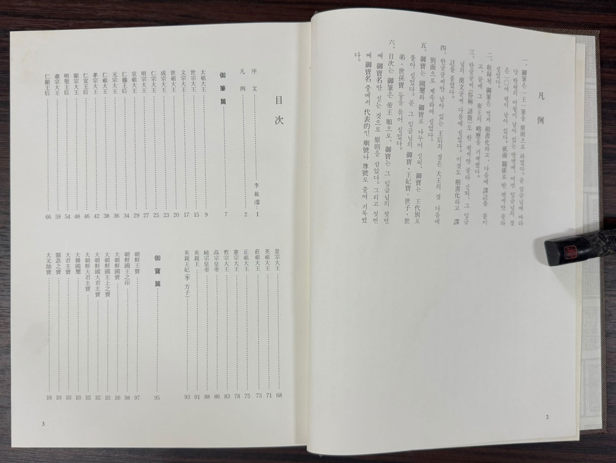 조선왕조어필어보집 / 전주이씨대동종약원 / 1984년 초판