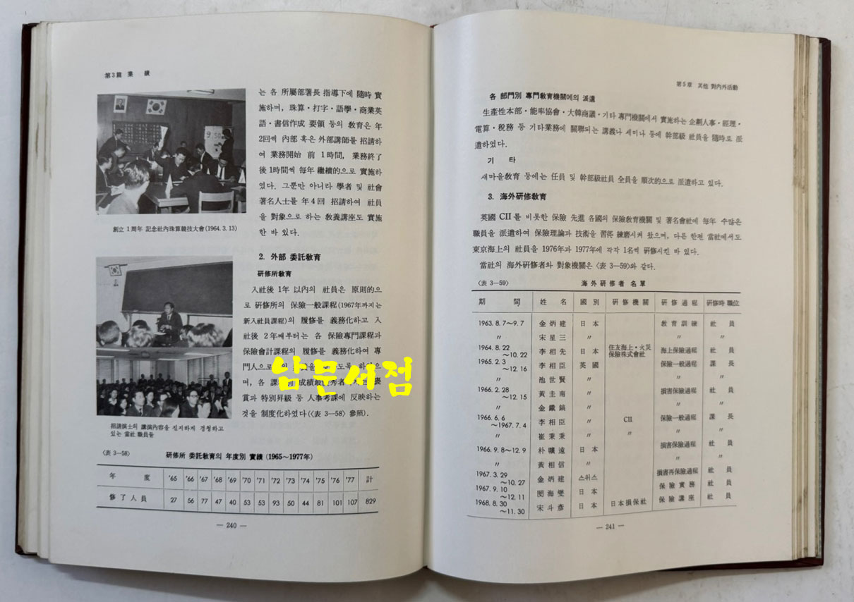 대한재보험15년사 / 대한재보험주식회사 / 1979년초판 / 344페이지